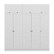 Armoire haute 5 portes battantes et 2 portes basculants Kuta L225xH235cm Bois Blanc