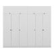 Armoire haute 6 portes battantes et 2 portes basculantes modèle 1 Kuta L270xH235cm Bois Blanc