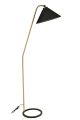 Lampadaire chapeau tronconique Lectio 155cm Métal Noir et Or