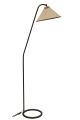 Lampadaire chapeau tronconique Lectio 155cm Métal Osier et Noir