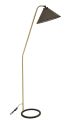 Lampadaire chapeau tronconique Lectio 155cm Métal Anthracite et Or