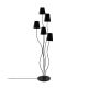 Lampadaire design 5 lampes Roselin H160cm Métal et Tissu Noir