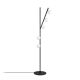 Lampadaire design Blewit H167cm Métal Noir et Verre Blanc