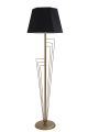 Lampadaire design Waxcap H170cm Tissu Noir et Métal Cuivre