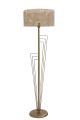 Lampadaire design Waxcop H165cm Métal Bronze et Rotin Beige