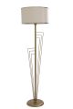 Lampadaire design Waxcop H165cm Métal Bronze et Tissu Blanc