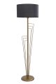 Lampadaire design Waxcop H165cm Métal Bronze et Tissu Noir