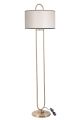 Lampadaire elliptique Ovalis 170cm Tissu Blanc crème et Métal Or