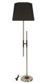 Lampadaire en H Extrudis 165cm Tissu Noir et Métal Noir et Bronze