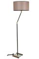 Lampadaire Liam H165cm Métal Noir et Tissu Beige