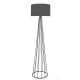 Lampadaire pied filaire cône Sunny 155cm Métal et Tissu Anthracite