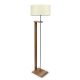 Lampadaire Soleta H110cm Bois Naturel et Tissu Blanc clair