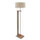 Lampadaire Soleta H150cm Bois Naturel et Tissu Beige clair