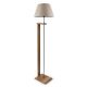 Lampadaire Solete 150cm Bois Naturel et Tissu Beige