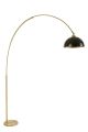 Lampadaire télescopique réglable Arcupole 155cm Métal Noir et Or