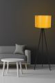 Lampadaire trépied à abat-jour Luce Ø38 x H145 cm MDF Polypropylène Noir Jaune