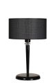 Lampe à poser classique pied évasé Verdon H55cm Métal et Tissu Noir