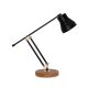 Lampe à poser réglable Souzac H45cm Métal Noir et Bois Naturel