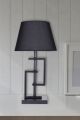 Lampe à poser Senfer H66cm Métal et Tissu Noir