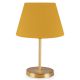 Lampe de table Accensa abat-jour Jaune safran et Métal Argent