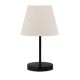 Lampe de table Accensa abat-jour PVC Blanc cérusé Métal Noir