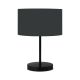 Lampe de table Columpa Métal Noir et Tissu Anthracite