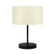 Lampe de table Columpa Métal Noir et Tissu Blanc Blanc créme