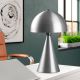 Lampe de table gros champignon Solitum H52cm Métal Argent