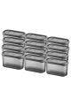 Lot de 12 boites de stockage Durac 1L Transparent et Anthracite