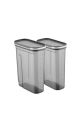 Lot de 2 boites de conservation Ralli 1,8L Anthracite et Transparent