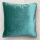 Lot de 2 coussin Lena 43x43cm Tissu Bleu vert et Beige