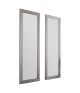 Lot de 2 miroirs murales Kafka 30x90cm Bois Argent