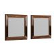 Lot de 2 miroirs murales Kafka 40x40cm Bois Bronze