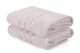 Lot de 2 serviettes de bain trois liteaux texture pelucheuse texture pelucheuse Vitta 70 x 140 cm 100% Micro Coton Parme