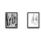 Lot de 2 tableaux Duo L30xH40cm Motif Croquis d'une femme XOXO Noir et Blanc