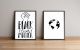 Lot de 2 tableaux encadrés en Noir Motivum L74xH51cm Motif Black lives matter / carte du monde Noir