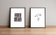 Lot de 2 tableaux encadrés en Noir Motivum L74xH51cm Motif Black lives matter / Visage abstrait Noir