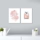 Lot de 2 tableaux reliés Scaenicos citation & parfum MDF Rose poudré