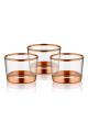 Lot de 3 coupelles à apéritifs Poculum Ombre et lumière Verre Transparent et Or rose 