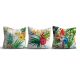 Lot de 3 coussins Gerig 43x43cm Tissu Motif Tropicale Multicolore