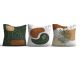 Lot de 3 coussins style abstrait Oke 43x43cm Tissu Motif 