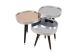 Lot de 3 tables rondes Sitchas Bois Argent