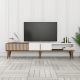 Meuble Tv design Arilis L180cm Bois foncé et Blanc