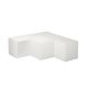 Meuble TV design cubique 2 tiroirs Stairz Blanc