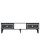 Meuble Tv design Field L150cm Anthracite et Argent