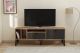 Meuble TV Makalu 150cm Bois foncé et Noir