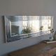 Miroir moderne encadré 120x40cm Compage Bois Argent