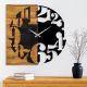 Montre Murale Continuum Graff Bois Noir et Noyer