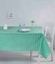 Nappe de table Bertier 170x170cm Coton Motif petite carreaux Vert et Blanc