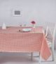 Nappe de table Bertier 170x170cm Coton Motif petite carreaux Orange et Blanc